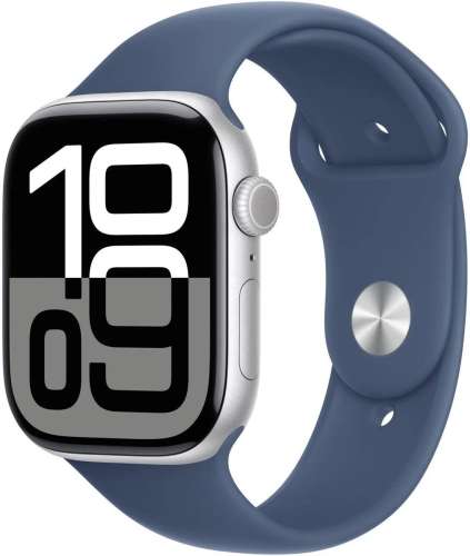 Смарт-часы Apple Watch SE 2024 A2723,  44мм,  синий/серебристый [mxer3ll/a]